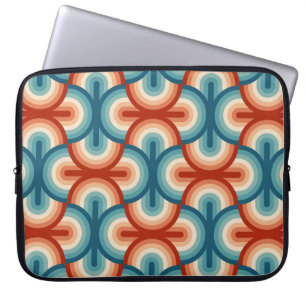 Rainbow stripes illustration pattern laptop sleeve