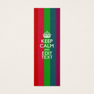 Rainbow Stripes Keep Calm And Your Text Customize