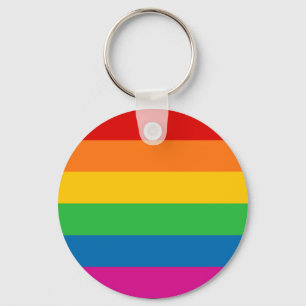 Rainbow Stripes Keychain