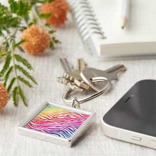 Rainbow Stripes Keychain