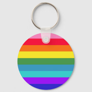 Rainbow Stripes Keychain