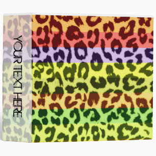 Rainbow Stripes Leopard Print Skin Binder