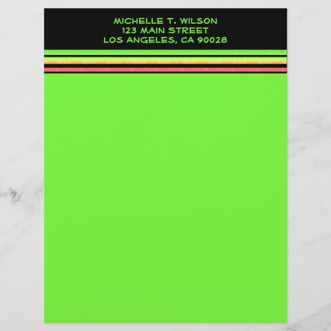 rainbow stripes letterhead (Front)