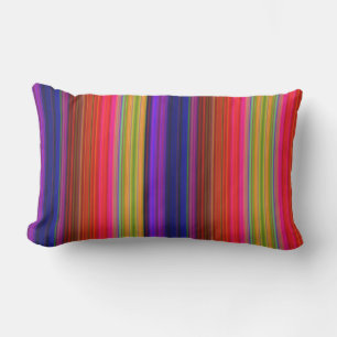 Rainbow Stripes Lumbar Pillow