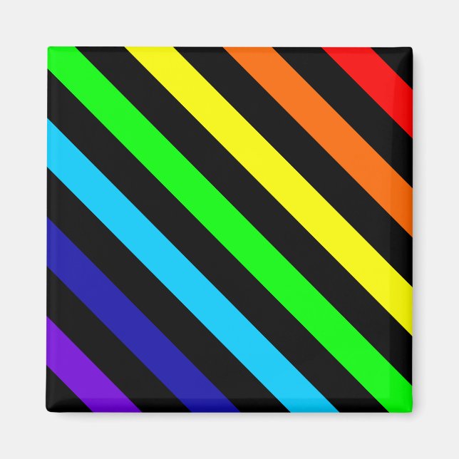 Rainbow Stripes Magnet (Front)