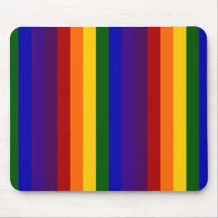 Rainbow Stripes Mouse Pad