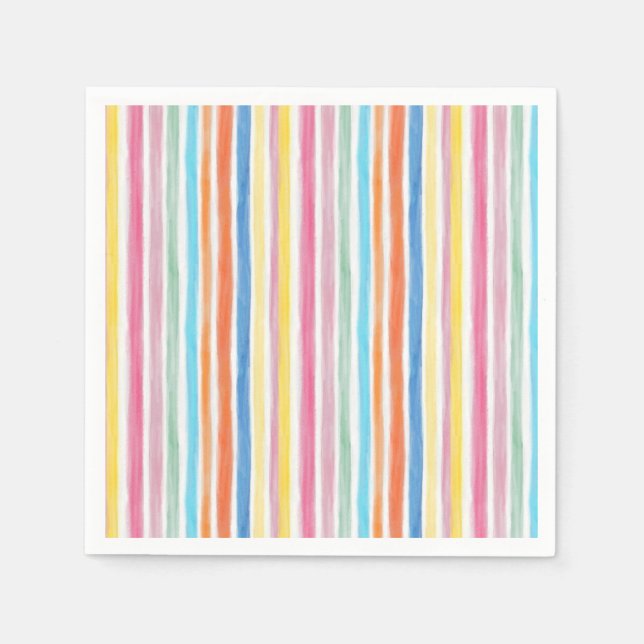Rainbow Stripes Napkin (Front)