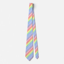 Rainbow Stripes of Pastel Colours Tie