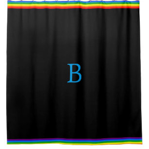 Rainbow Stripes on Black Gay Pride Personalized