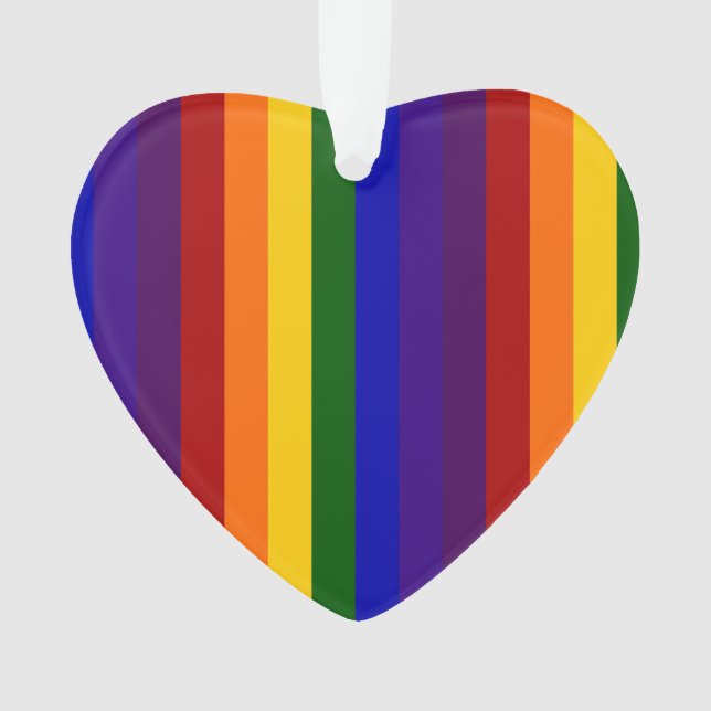Rainbow Stripes Ornament (Front)