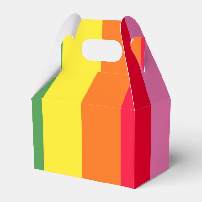 "Rainbow Stripes" Party Favour Box (Front Side)