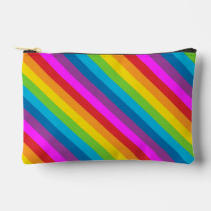 Rainbow Stripes Pattern Accessory Pouch