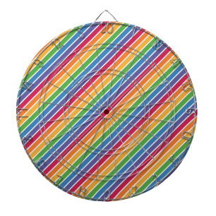 Rainbow Stripes Pattern Dartboard