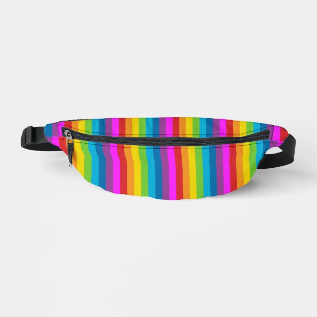 Rainbow Stripes Pattern Fanny Pack (Front)