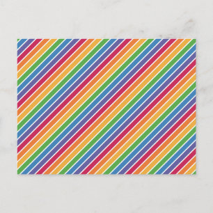 Rainbow Stripes Pattern Holiday Postcard
