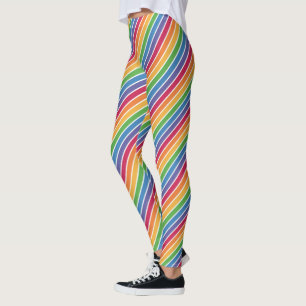 Rainbow Stripes Pattern Leggings