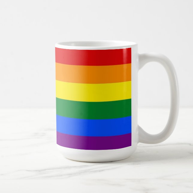 rainbow stripes pattern mug Love is love (Right)