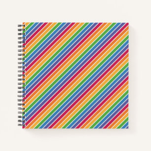 Rainbow Stripes Pattern Notebook