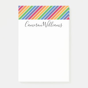 Rainbow Stripes Pattern Post-it Notes
