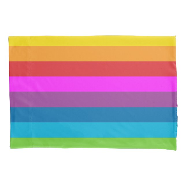 Rainbow Stripes Pillowcase (Front)