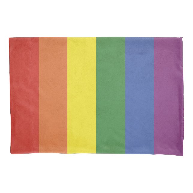 Rainbow stripes pillowcase (Front)