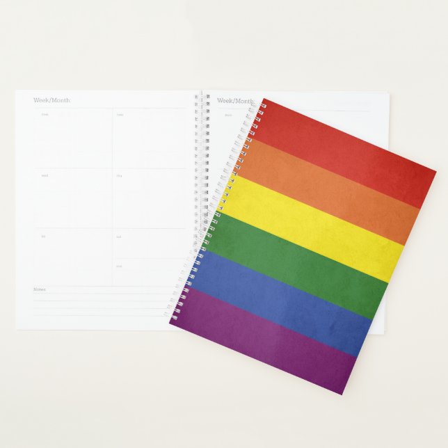 Rainbow stripes planner (Display)