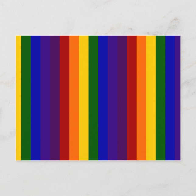Rainbow Stripes Postcard (Front)