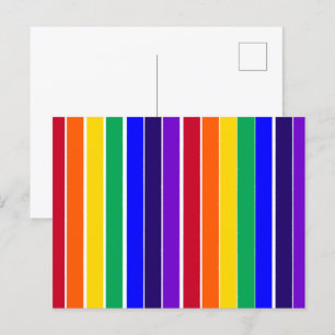 Rainbow Stripes  Postcard