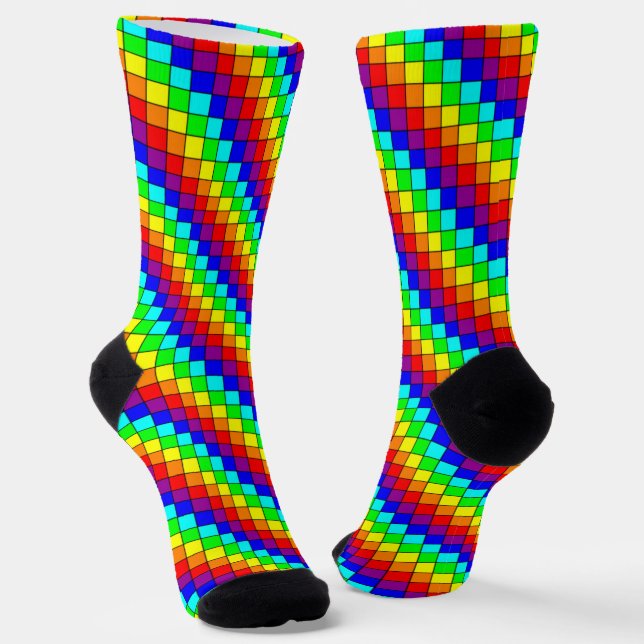 Rainbow Stripes - Premium Socks (Angled)