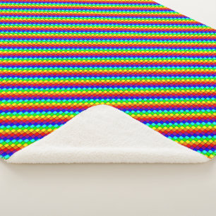 Rainbow Stripes - Sherpa Blanket