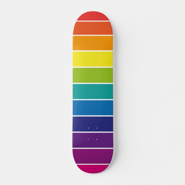 Rainbow Stripes Skateboard (Front)