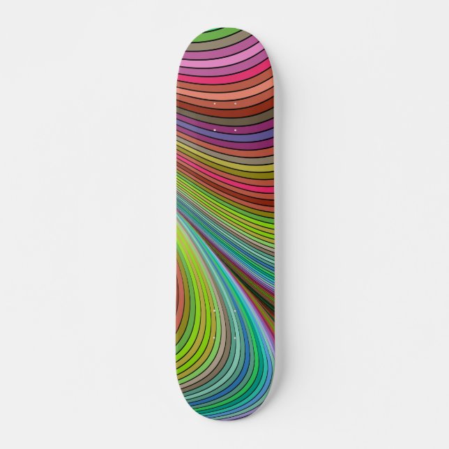 rainbow stripes skateboard (Front)
