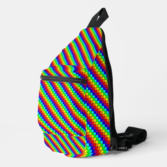 Rainbow Stripes - Sling Bag (Right Corner)