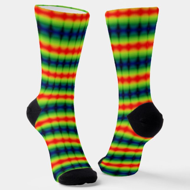 Rainbow Stripes Socks (Angled)