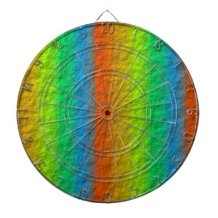 RAINBOW STRIPES TEXTURE DARTBOARD