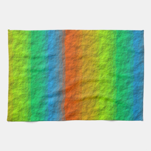 RAINBOW STRIPES TEXTURE KITCHEN TOWEL (Horizontal)