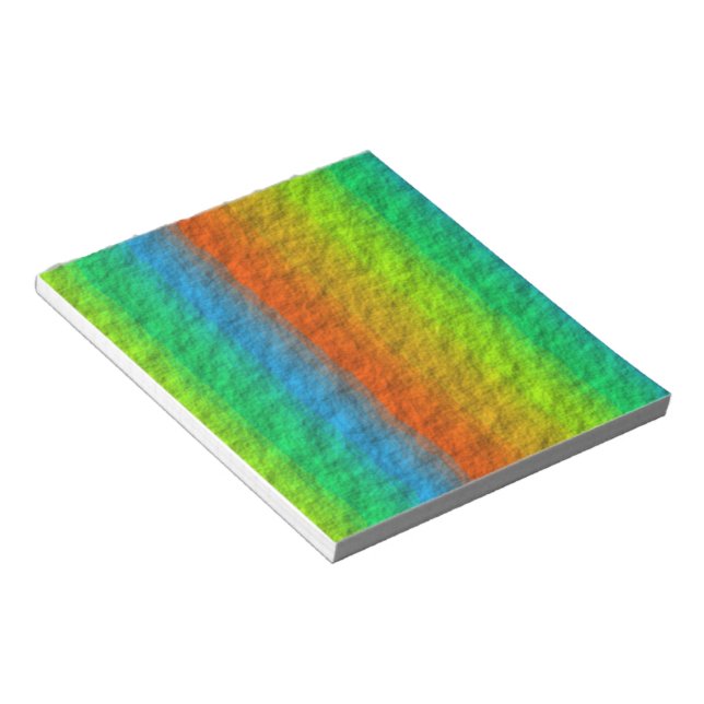RAINBOW STRIPES TEXTURE NOTEPAD (Angled)