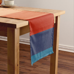 Rainbow Stripes Vintage Colours Old Style Colourfu Short Table Runner