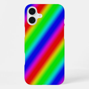 Rainbow Strips - Pattern iPhone 16 Plus Case