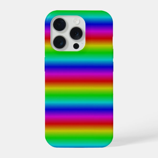 Rainbow Strips - Pattern iPhone Case (Back)