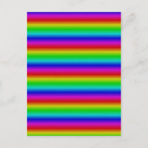 Rainbow Strips - Pattern Postcard