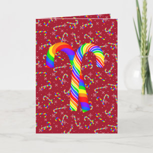 Rainbow Sucres de canne Fierté Noël Carte de vacan