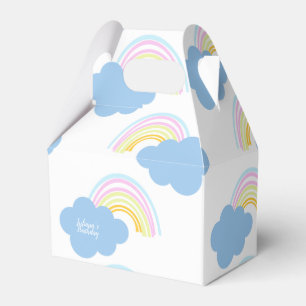 Rainbow Summer Clouds Pastel Scribble Doodle    Favor Box