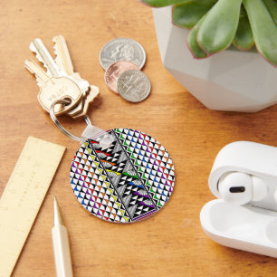 Rainbow Sun and Rain Keychain