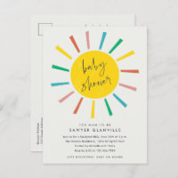 Rainbow Sun Script Modern Baby Shower