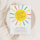 Rainbow Sun Script Twins Birthday Party Invitation<br><div class="desc">A colourful fun Twins birthday party invitation with rainbow sun and modern script. Click the edit button to customize this design with your details.</div>