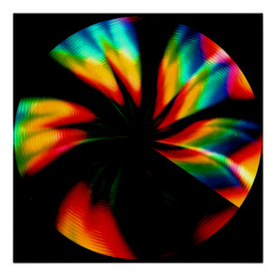 Rainbow Sun Une affiche de peinture légère
