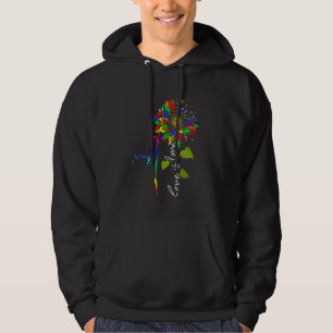 Rainbow Sunflower Cat Love Is Love Lgbt Gay Lesbia Hoodie