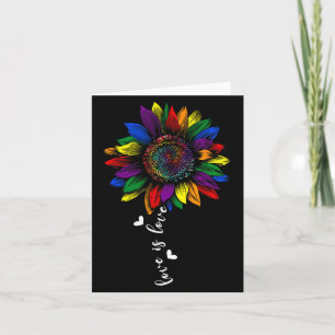 Rainbow Sunflower Love Is Love Lgbt Gay Lesbian Pr Card