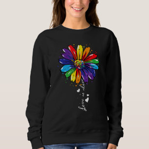 Rainbow Sunflower Love Is Love Lgbt Gay Lesbian Pr Sweatshirt